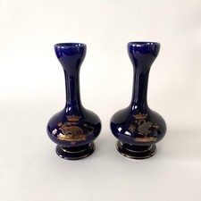 Paire vases faïence - de,