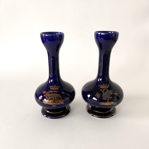 Paire vases faïence - vases, en