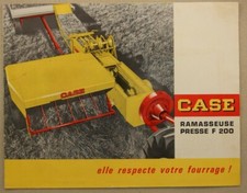 prospectus brochure CASE F 200 presse strohpresse tracteur tractor traktor press