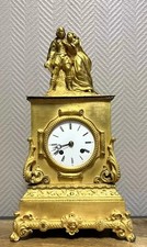 Pendule borne en bronze doré d'époque Charles X vers 1820