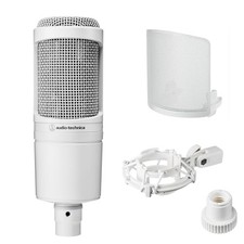 Microphone à condensateur Audio-Technica AT2020 CWH XLR, pour streaming vidéo...