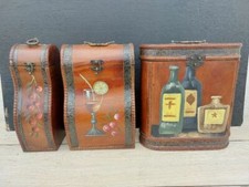 anciennes caisses box bar a vins  publicitaire décoration bois vintage