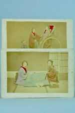 Ancienne Photo Japon Stillfried Yokohama Portrait Mode Chaise porteur 19e Japan