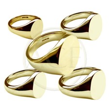 NOUVEAU Bague Signet Ovale