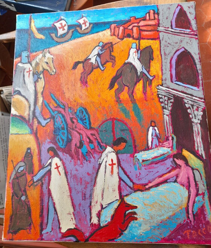 Tableau huile sur toile - tableau,