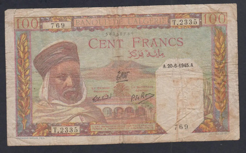 Billet algérie 100 - (fr1),