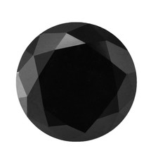 Diamant noir naturel rond non