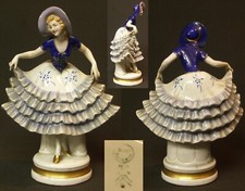 AA 19ème belle danseuse 600g 22cm porcelaine saxe Volkstedt Rudolstadt saxe 