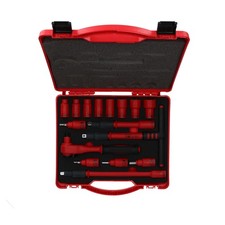 Kit douille et accessoires pour outils VDE isolés 3/8" 16 pièces métriques he...