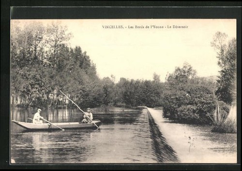 Cpa vincelles déversoir - cpa,
