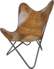 Housse De Remplacement Pour Fauteuil Papillon En Cuir Buff Vintage Fait Main