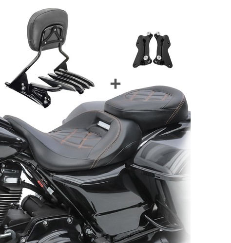 Selle set pour harley road - selle,