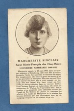 IMAGE PIEUSE RELIQUE Linge Ayant Touché Le Corps De MARGUERITE SINCLAIR 1928 