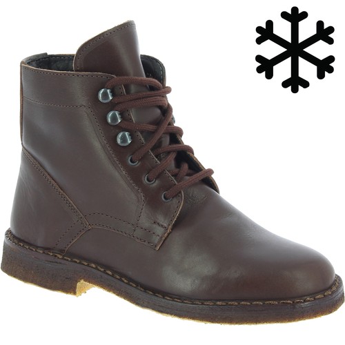 Bottines femme cuir marron - en,