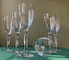 6 verres à Porto / Liqueur signés Daum France - Modèle Sully