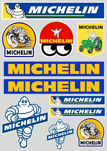 11x stickers vinyle michelin - 11x,