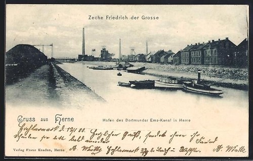 Carte postale herne port du - postale,