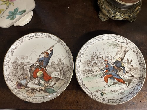 Paire assiettes militaire - d’assiettes,