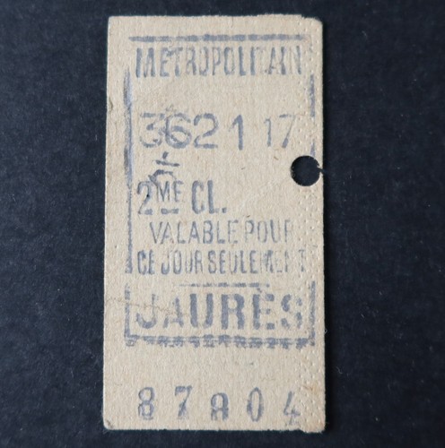 Ancien ticket paris - ancien, métro