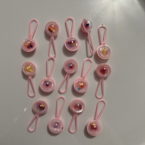 Lot minis hochets rose - de,