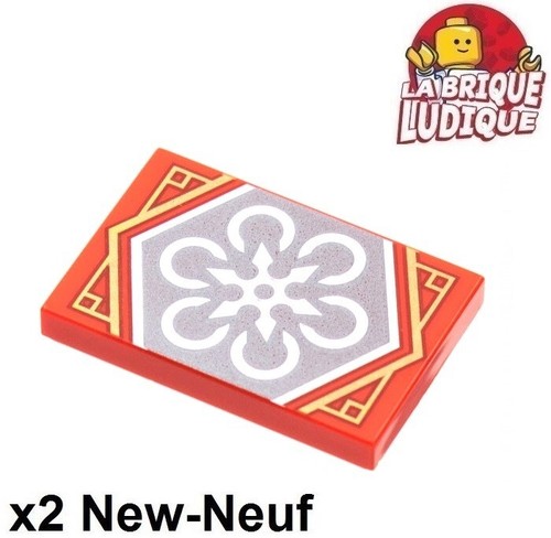 Lego tile decorated 2x3 - decorated,