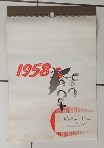 Calendrier englebert 1958 - calendrier,
