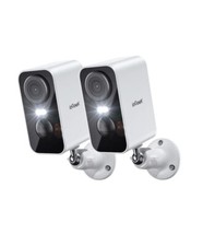 2x ieGeek 2K Caméra Surveillance WiFi Exterieure sans Fil PIR Détection Batterie