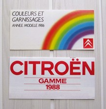 Lot de 2 brochures publicitaire CITROËN total 1986/1988 - 2 cv 6 Tintin