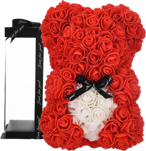 Ourson roses rouges avec - de,