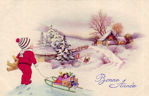 Cpa fantaisie bonne annee - cpa,