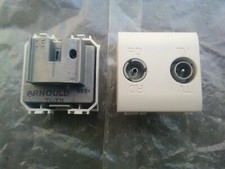 lot de 2 prises TV radio LIGHT