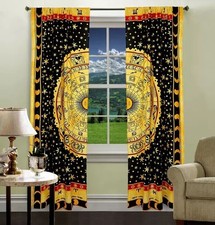 Fenêtre rideau porte ethnique