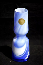 Carlo Moretti Murano Vase opaline vintage 60s label étiquette d'origine Italy