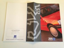 PEUGEOT 205 - catalogue  publicité dépliant brochure PUBLICITAIRE VINTAGE C10