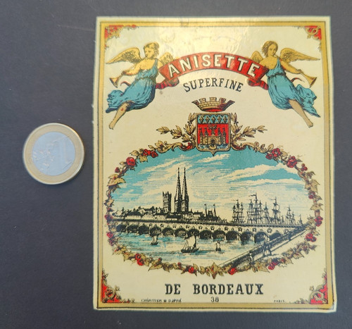 Ancienne étiquette anisette - étiquette,
