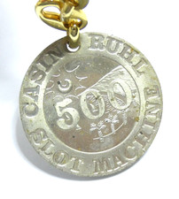 CASION RUHL SLOT MACHINE CRN NICE PACA COTE D'AZUR PORTE CLE JETON JEU D'ARGENT