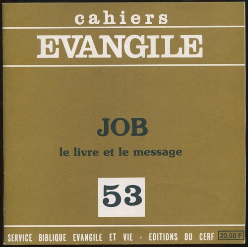 Cahiers evangile job - cahiers, n°53