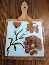 Repose Plat Fleurs signé Vallauris. Style Blin / Coutelier/ Capron  Vintage 