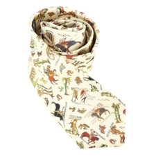 Brochier Soieries 1890. Cravate Lyonnaise. Bayeux Tapisserie La Conquète, Soie. 