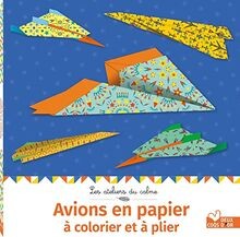 Avions en papier à colorier