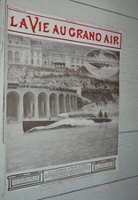 VIE GRAND AIR 1908 CANOT A MOTEUR MONACO AVIATION CYCLISME HIPPISME TURF