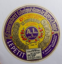 Etiquette ancienne camembert