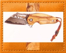 *PETIT COUTEAU PLIANT *LAME DAMAS*OLIVIER *COFFRET CADEAU*ALBAINOX*ESPAGNE*