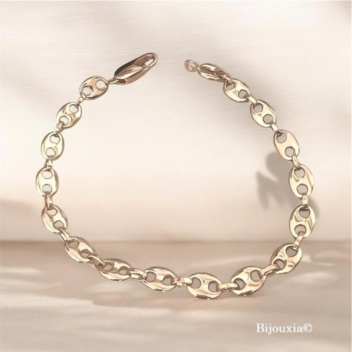 Bracelet maille grain café - maille,