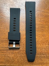 Bracelet de montre sport en silicone noir 22mm neuf