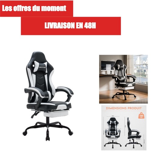 Chaise gaming ergonomique - chaise,