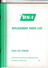 bsa replacement parts list