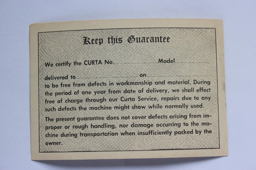Genuine curta calculator - genuine,
