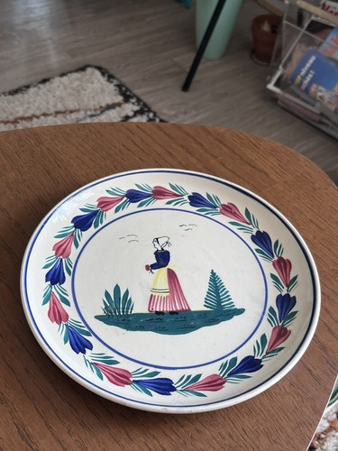 Assiette plate vintage - , motif