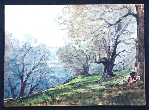Aquarelle originale paysage - originale, "